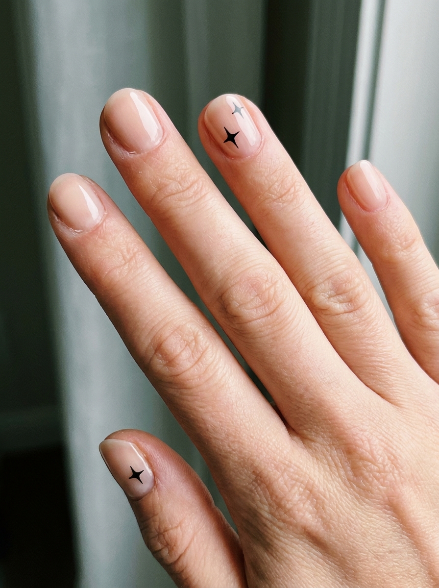 Kleine Sternchen als Einfache Nageldesigns Inspiration 2026